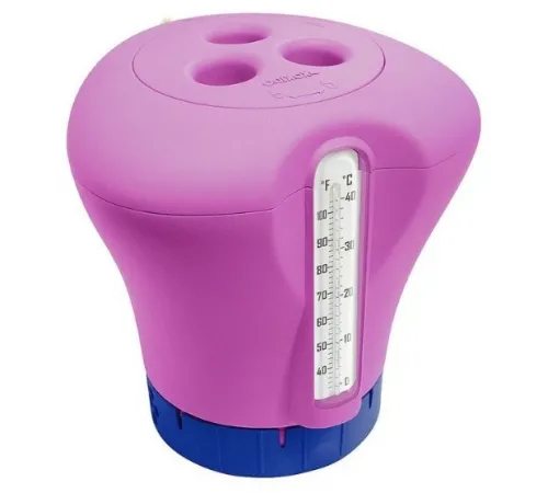 Биопоплавок дозатор Kokido K619BU (табл. 75 мм) фиолетовый с термометром 