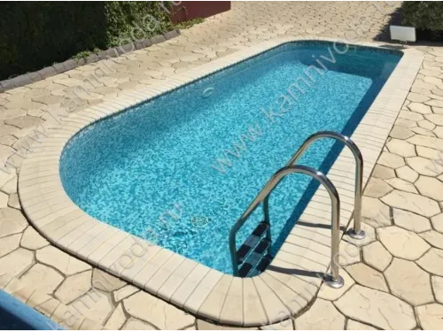 Бордюрный камень «Free Form» (домик ш. 290/350 м.) для бассейна любой формы, цвет на выбор