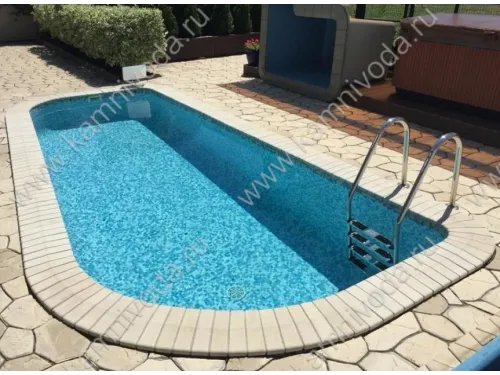 Бордюрный камень «Free Form» (домик ш. 290/350 м.) для бассейна любой формы, цвет на выбор