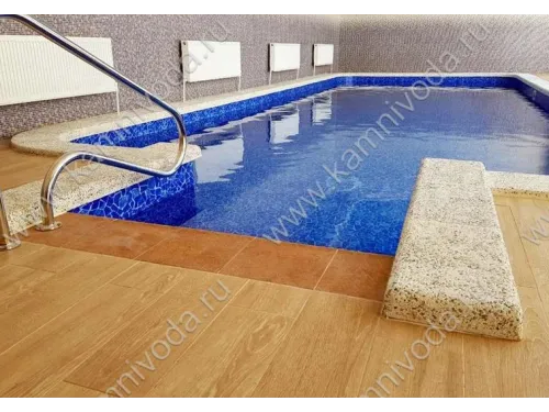 Бордюрный камень из мраморной крошки (плоский, домик, Г иил П образный, плитка) цвет на выбор