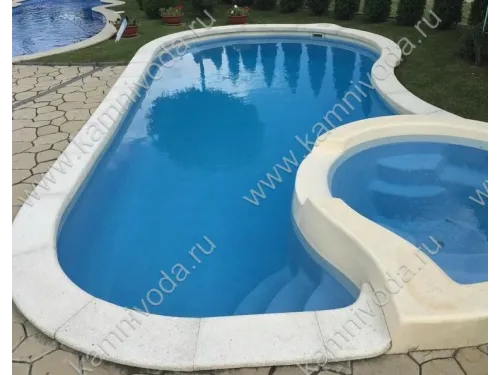 Бордюрный камень из мраморной крошки (плоский, домик, Г иил П образный, плитка) цвет на выбор