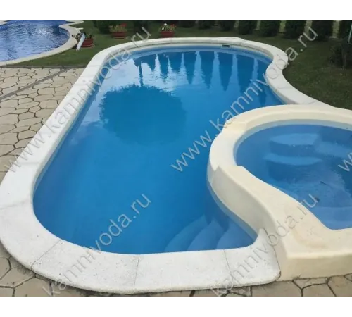 Бордюрный камень из мраморной крошки (плоский, домик, Г иил П образный, плитка) цвет на выбор