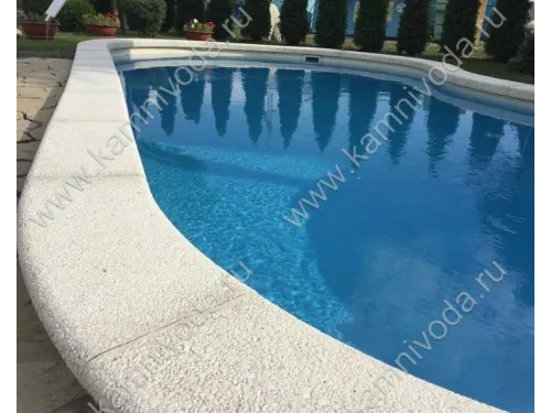 Бордюрный камень из мраморной крошки (плоский, домик, Г иил П образный, плитка) цвет на выбор