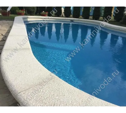 Бордюрный камень из мраморной крошки (плоский, домик, Г иил П образный, плитка) цвет на выбор