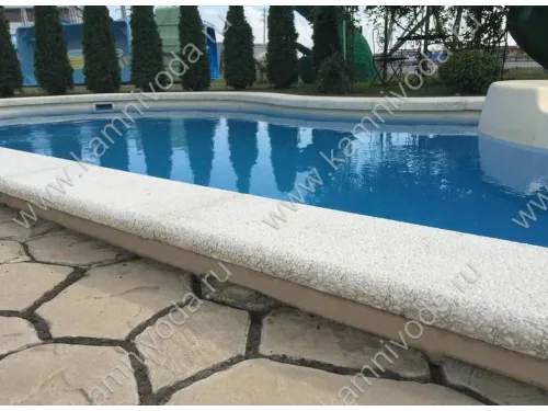 Бордюрный камень из мраморной крошки (плоский, домик, Г иил П образный, плитка) цвет на выбор