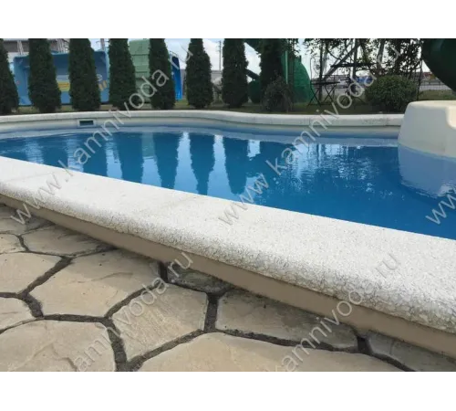 Бордюрный камень из мраморной крошки (плоский, домик, Г иил П образный, плитка) цвет на выбор