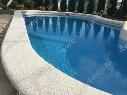 Бордюрный камень из мраморной крошки (плоский, домик, Г иил П образный, плитка) цвет на выбор