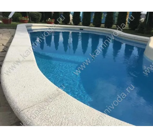 Бордюрный камень из мраморной крошки (плоский, домик, Г иил П образный, плитка) цвет на выбор