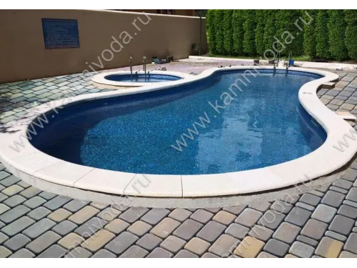 Бордюрный камень из мраморной крошки (плоский, домик, Г иил П образный, плитка) цвет на выбор