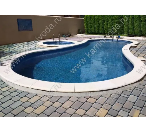 Бордюрный камень из мраморной крошки (плоский, домик, Г иил П образный, плитка) цвет на выбор