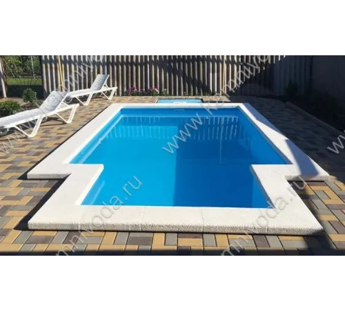 Бордюрный камень из мраморной крошки (плоский, домик, Г иил П образный, плитка) цвет на выбор