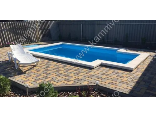 Бордюрный камень из мраморной крошки (плоский, домик, Г иил П образный, плитка) цвет на выбор