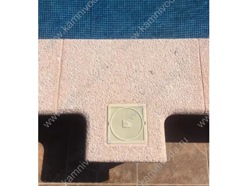 Бордюрный камень из мраморной крошки (плоский, домик, Г иил П образный, плитка) цвет на выбор