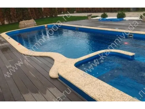 Бордюрный камень с черноморской галькой (плоский, домик, Г или П образный, плитка) цвет на выбор