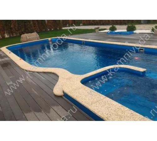 Бордюрный камень с черноморской галькой (плоский, домик, Г или П образный, плитка) цвет на выбор