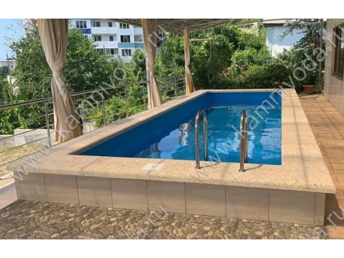 Бордюрный камень с черноморской галькой (плоский, домик, Г или П образный, плитка) цвет на выбор