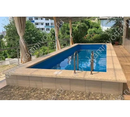 Бордюрный камень с черноморской галькой (плоский, домик, Г или П образный, плитка) цвет на выбор