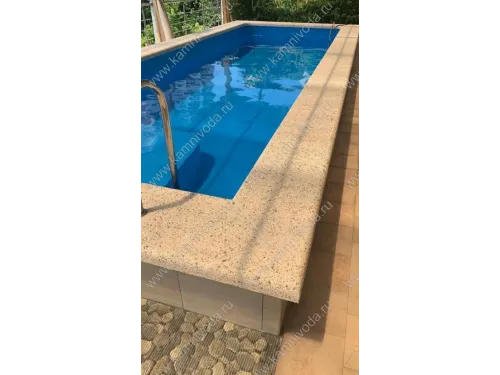 Бордюрный камень с черноморской галькой (плоский, домик, Г или П образный, плитка) цвет на выбор