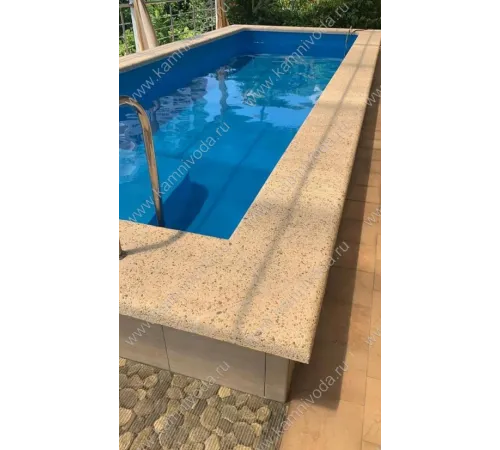 Бордюрный камень с черноморской галькой (плоский, домик, Г или П образный, плитка) цвет на выбор