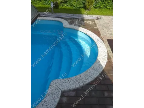 Бордюрный камень с черноморской галькой (плоский, домик, Г или П образный, плитка) цвет на выбор