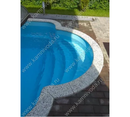 Бордюрный камень с черноморской галькой (плоский, домик, Г или П образный, плитка) цвет на выбор