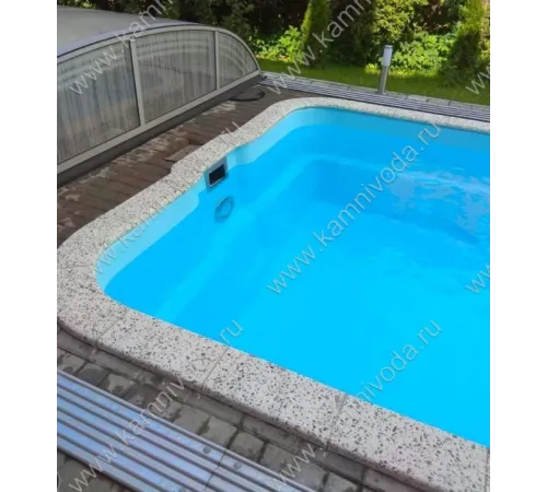 Бордюрный камень с черноморской галькой (плоский, домик, Г или П образный, плитка) цвет на выбор