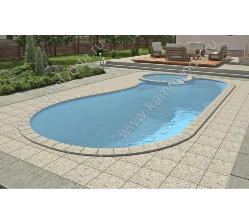 Бордюрный камень с черноморской галькой (плоский, домик, Г или П образный, плитка) цвет на выбор