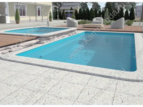 Бордюрный камень с черноморской галькой (плоский, домик, Г или П образный, плитка) цвет на выбор