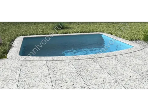 Бордюрный камень с черноморской галькой (плоский, домик, Г или П образный, плитка) цвет на выбор