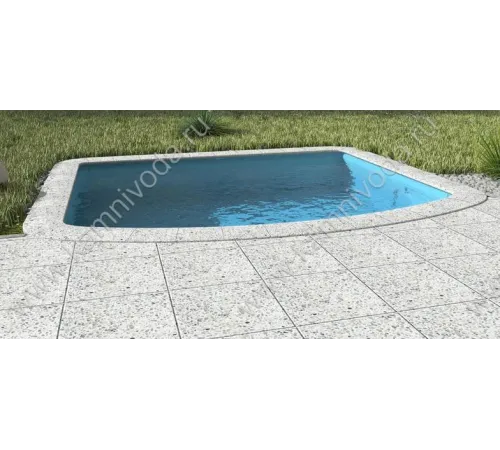 Бордюрный камень с черноморской галькой (плоский, домик, Г или П образный, плитка) цвет на выбор