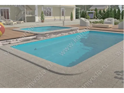 Бордюрный камень Терраццо (плоский ш. 32 см., плитка) цвет на выбор