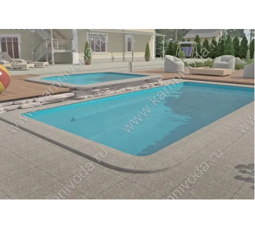 Бордюрный камень Терраццо (плоский ш. 32 см., плитка) цвет на выбор