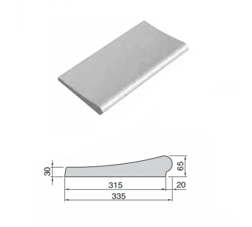 Бордюрный (копинговый) камень (30/60 см. х 31,5 см.) Carobbio Expo