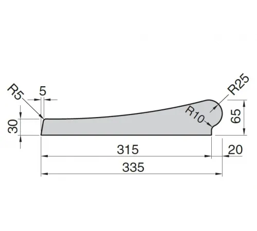 Бордюрный (копинговый) камень (30/60 см. х 31,5 см.) Carobbio Standard