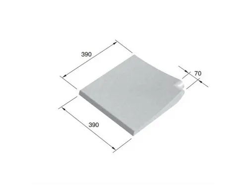 Бордюрный (копинговый) камень Carobbio Expo угловой (внешний)