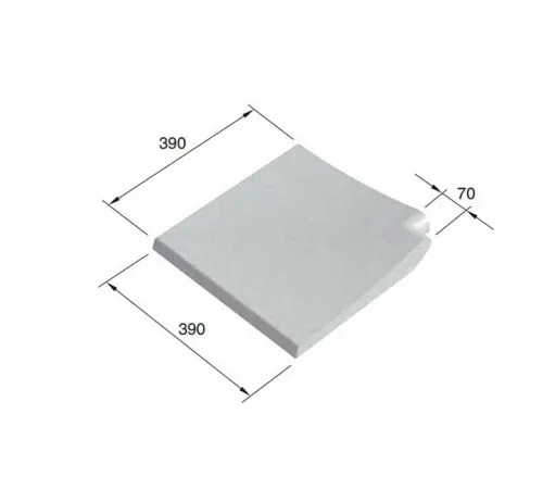 Бордюрный (копинговый) камень Carobbio Expo угловой (внешний)