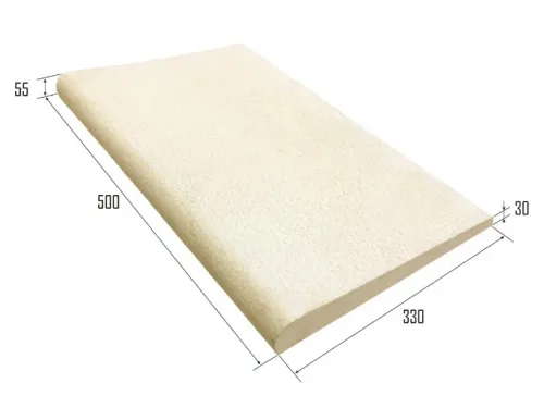 Бордюрный (копинговый) камень (500х330 мм.) Fabistone Granitus Direita (Sable) 