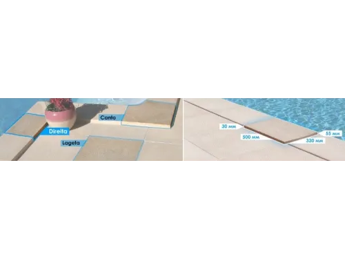 Бордюрный (копинговый) камень (500х330 мм.) Fabistone Granitus Direita (Sable) 