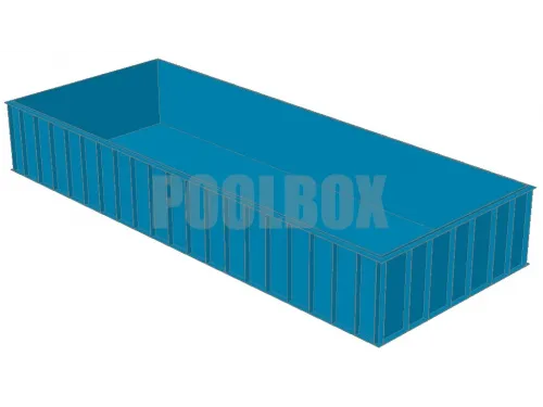 Полипропиленовый бассейн 10,0*4,0*1,5 м.