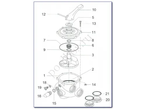Фильтровальная установка (750 мм, 20 м3/ч, 1,32 кВт) (бок. подсоед.) Behncke Cristall D750