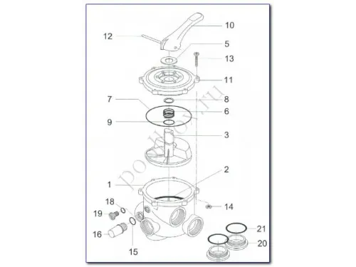 Фильтровальная установка (900 мм, 32 м3/ч, 2 кВт) (бок. подсоед.) Behncke Cristall D900