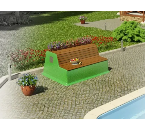 Технический приямок композитный 1,97*1,66*1,0 м. с крышкой "диван" Франмер