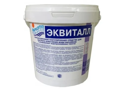 ЭКВИТАЛЛ (ведро 0,8 кг.) порошок, удаление взвесей, осветление воды