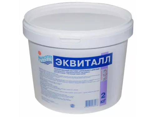 ЭКВИТАЛЛ (ведро 2 кг.) таблетки в саше, удаление взвесей, осветление воды