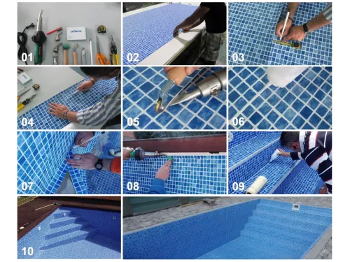 Пленка ПВХ (лайнер) (рулон 1,65*25 м.) CGT PF4000 PLAZA 1,5 мм. (мозаика)