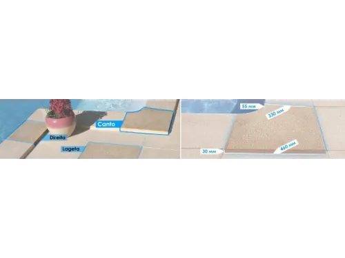 Бордюрный (копинговый) камень Fabistone Granitus Canto (Sable) R150 угловой