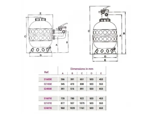Фильтр д. 400 мм. Hayward ProSide S160SIE