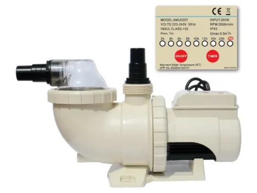 Фильтровальная установка (330 мм., 8 м3/ч, 0,25 кВт) (верх. подсоед.) Aquaviva FSU-8TP с таймером