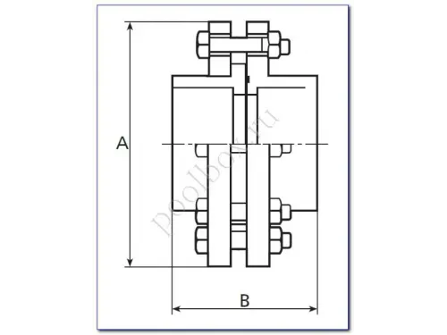 Фланцевое соединение  д. 90 Coraplax (7410090)