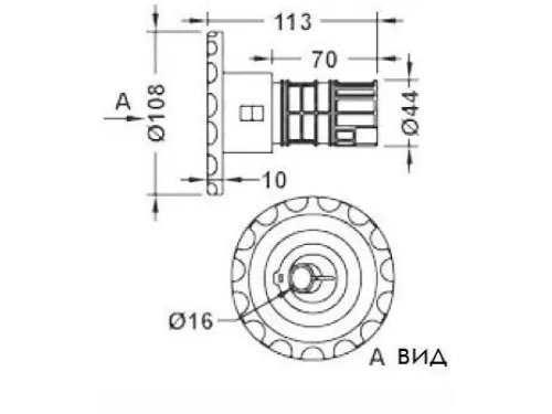 Форсунка гидромассажная (3,9 м.куб./час) вращающаяся Aquaviva EM0018